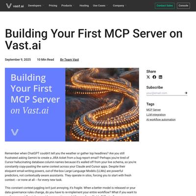 Building Your First MCP Server on Vast.ai