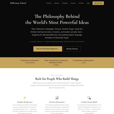 Millerman School - Political Philosophy for the Ambitious