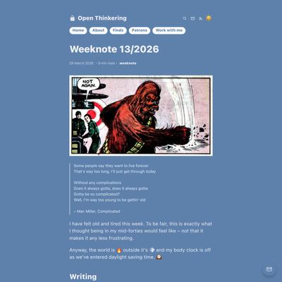 Weeknote 13/2026