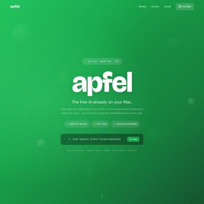 apfel - Free AI on Your Mac