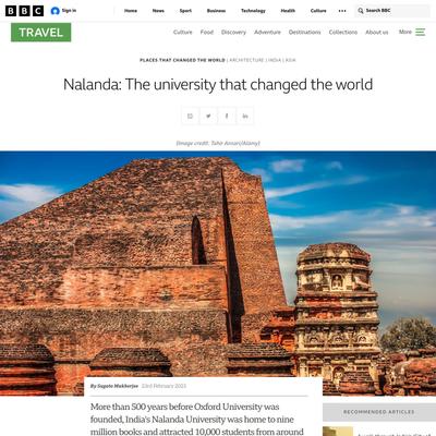 Nalanda: The university that changed the world - BBC Travel