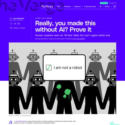 Really, you made this without AI? Prove it | The Verge