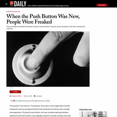 When the Push Button Was New, People Were Freaked - JSTOR Daily