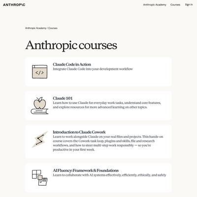 Anthropic Courses