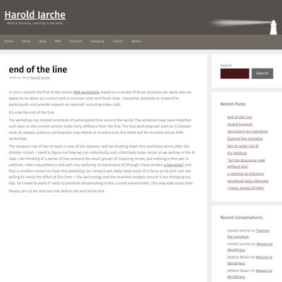 end of the line – Harold Jarche