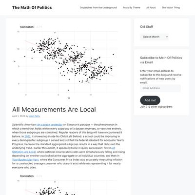 All Measurements Are Local – The Math Of Politics