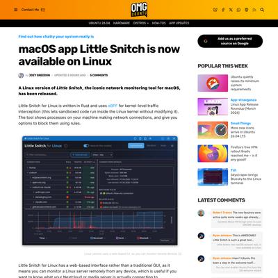 Little Snitch for Linux: Monitor & Block App Network Connections
