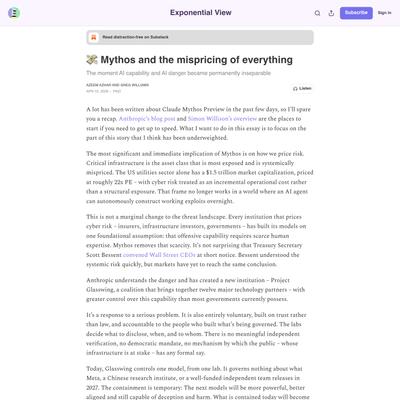 💸 Mythos and the mispricing of everything