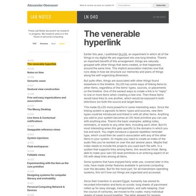 The venerable hyperlink