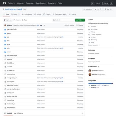 inanimate-tech/mist: Collaborative markdown editor