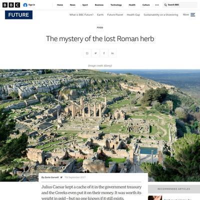 The mystery of the lost Roman herb - BBC Future