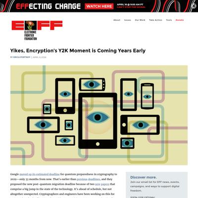 Yikes, Encryption’s Y2K Moment is Coming Years Early | Electronic Frontier Foundation
