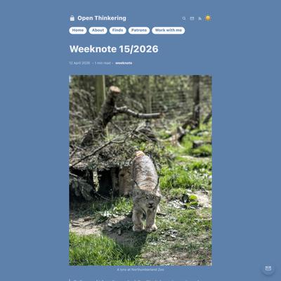 Weeknote 15/2026