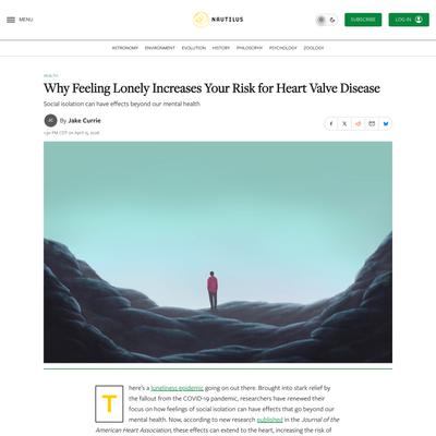 Why Feeling Lonely Increases Your Risk for Heart Valve Disease