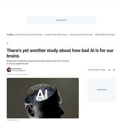 There’s yet another study about how bad AI is for our brains
