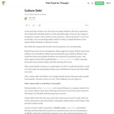 Culture Debt
