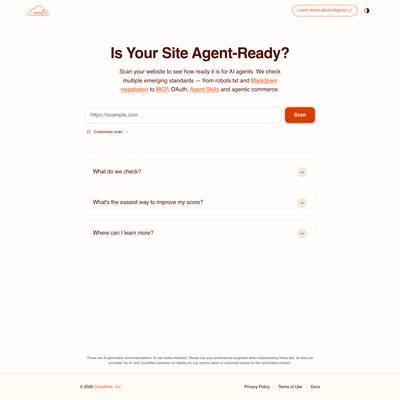 Is Your Site Agent-Ready?