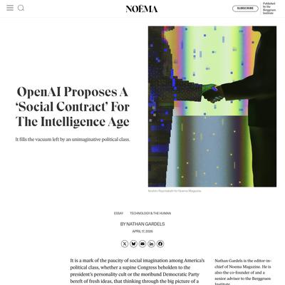 OpenAI Proposes A ‘Social Contract’ For The Intelligence Age | NOEMA
