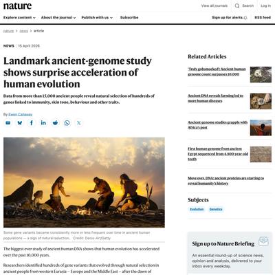 Landmark ancient-genome study shows surprise acceleration of human evolution