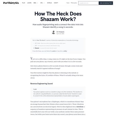 How The Heck Does Shazam Work? (An Interactive Exploration)