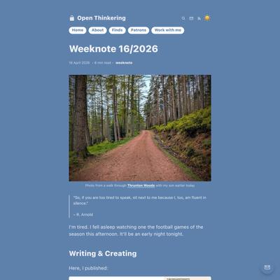 Weeknote 16/2026