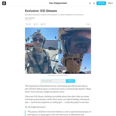Exclusive: ICE Glasses - Ken Klippenstein