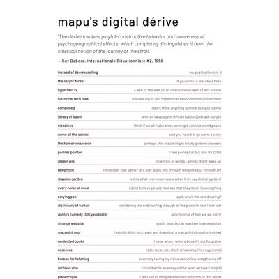 mapu's digital dérive