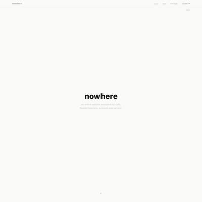 nowhere · an entire website encoded in a URL
