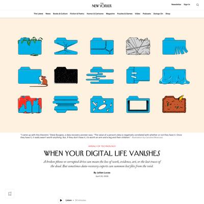 When Your Digital Life Vanishes | The New Yorker
