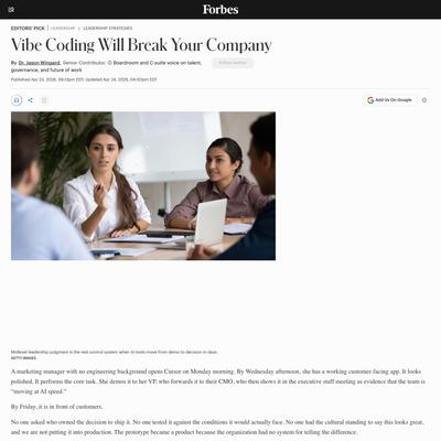 Vibe Coding Will Break Your Company