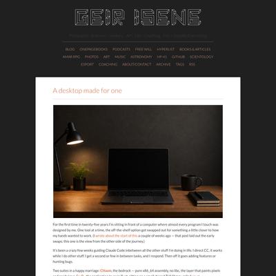 A desktop made for one – Geir's Everything