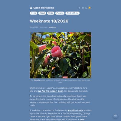 Weeknote 18/2026