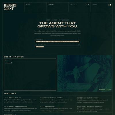 Hermes Agent — The Agent That Grows With You | Nous Research
