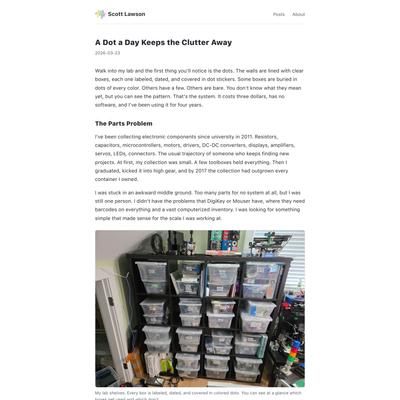 A Dot a Day Keeps the Clutter Away — Scott Lawson