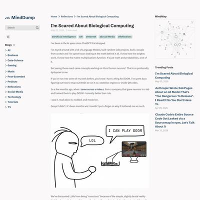 I'm Scared About Biological Computing
