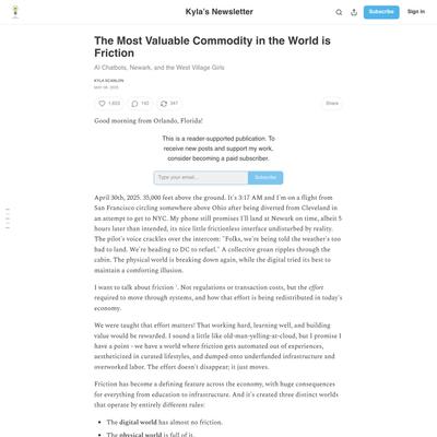 The Most Valuable Commodity in the World is Friction