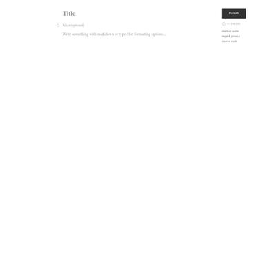 Nonograph - Anonymous Publishing Service