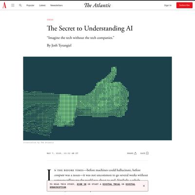 The Secret to Understanding AI - The Atlantic