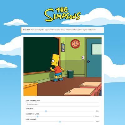 Simpsons Chalkboard Generator
