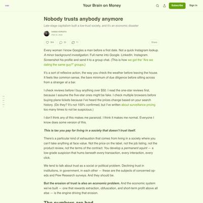 The Hidden Tax of Living in a Low-Trust Society: How Collapsed Trust Costs You Money