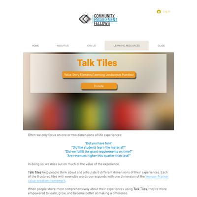 Community Engagement Fellows | Talk Tiles