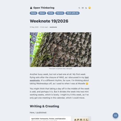 Weeknote 19/2026