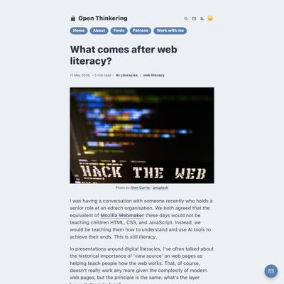 What comes after web literacy?
