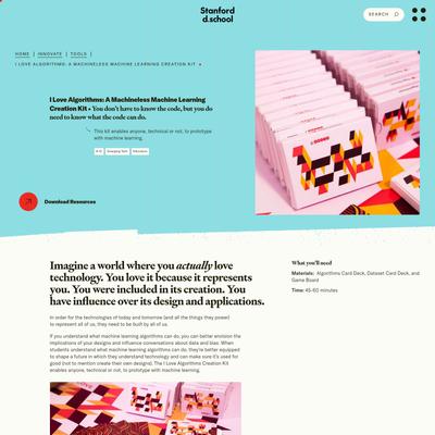 I Love Algorithms: A Machineless Machine Learning Creation Kit | Stanford d.school