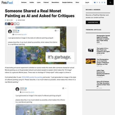 Someone Shared a Real Monet Painting as AI and Asked for Critiques | PetaPixel