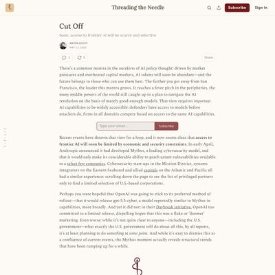Cut Off - by Anton Leicht - Threading the Needle