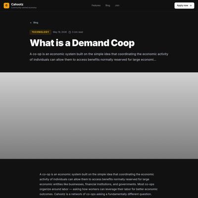 What is a Demand Coop | Cahootz