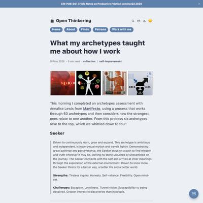 What my archetypes taught me about how I work