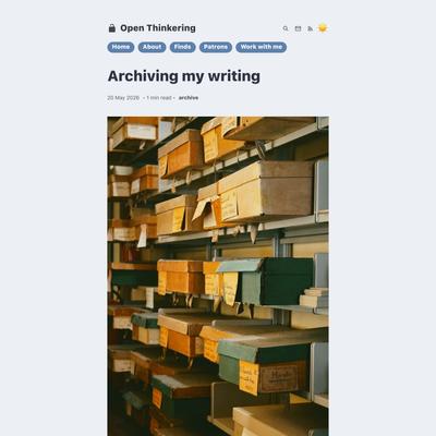 Archiving my writing