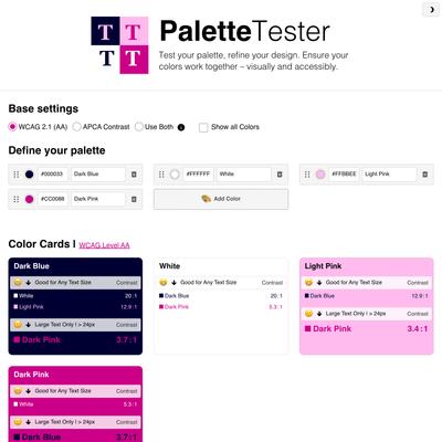 Accessible Color Palette Tester